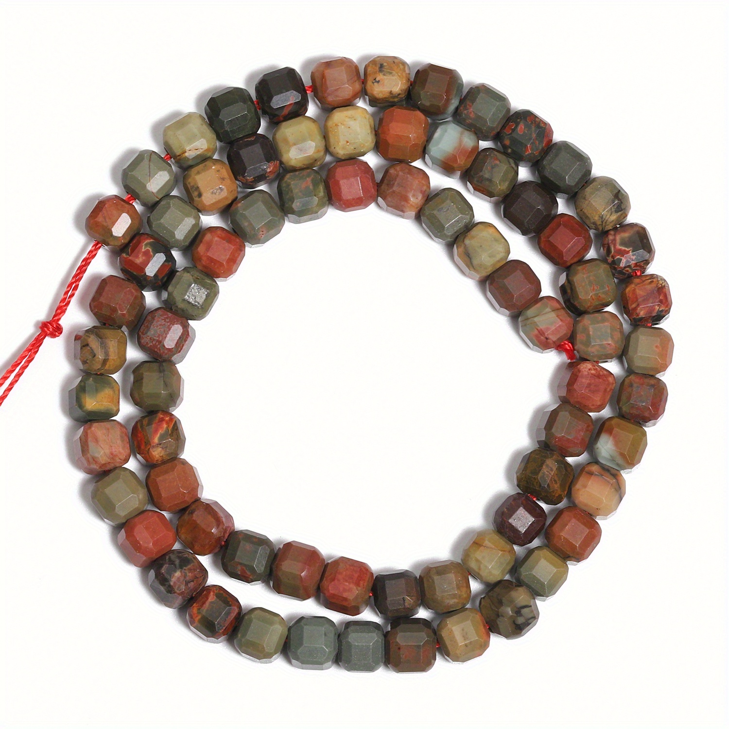 Picasso Jasper Loose Beads, 5mm Square for Jewelry Making